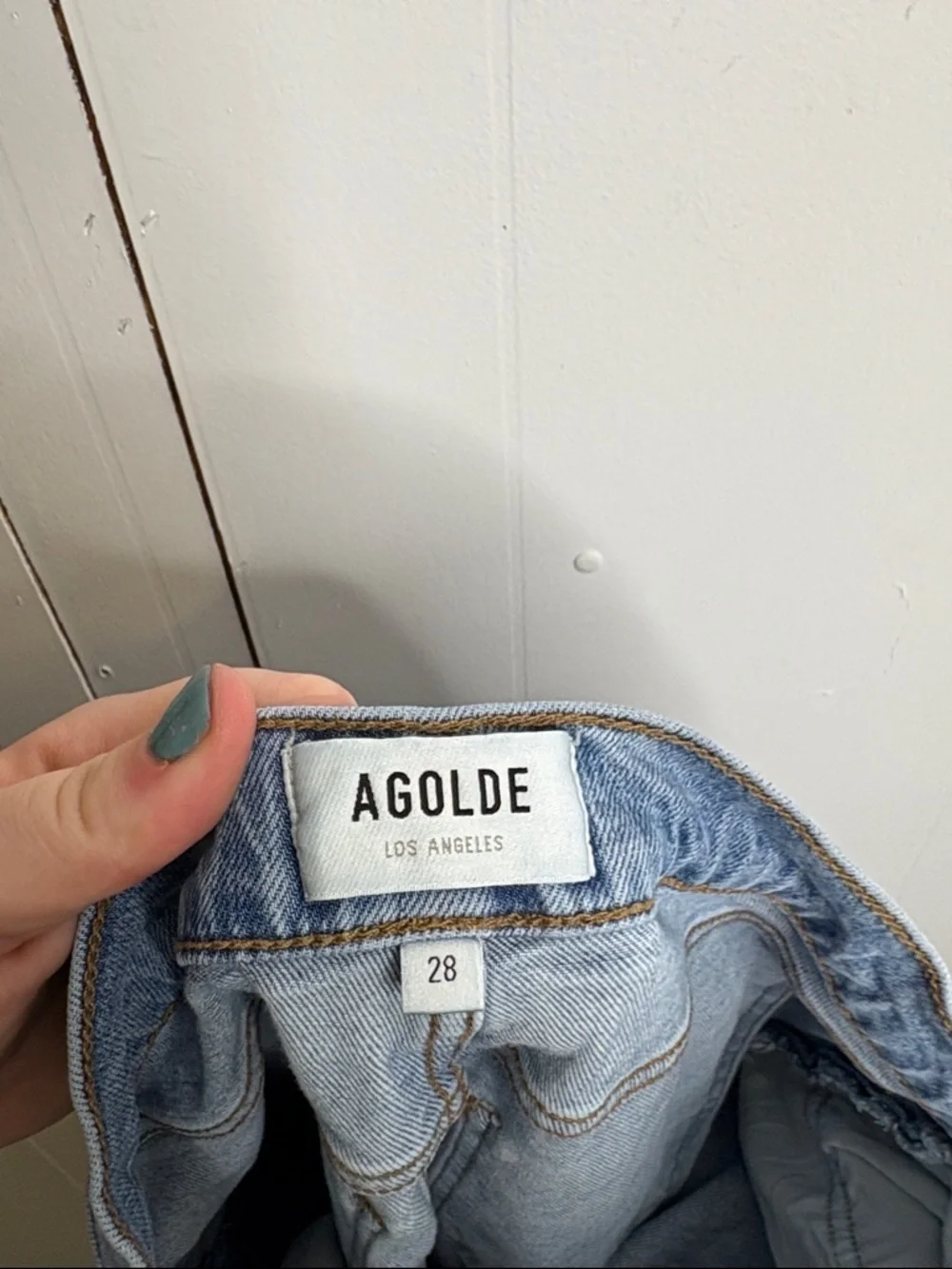Agolde Jeans Womens 28 Kye In Diversion Light Wash Mid Rise Straight Leg